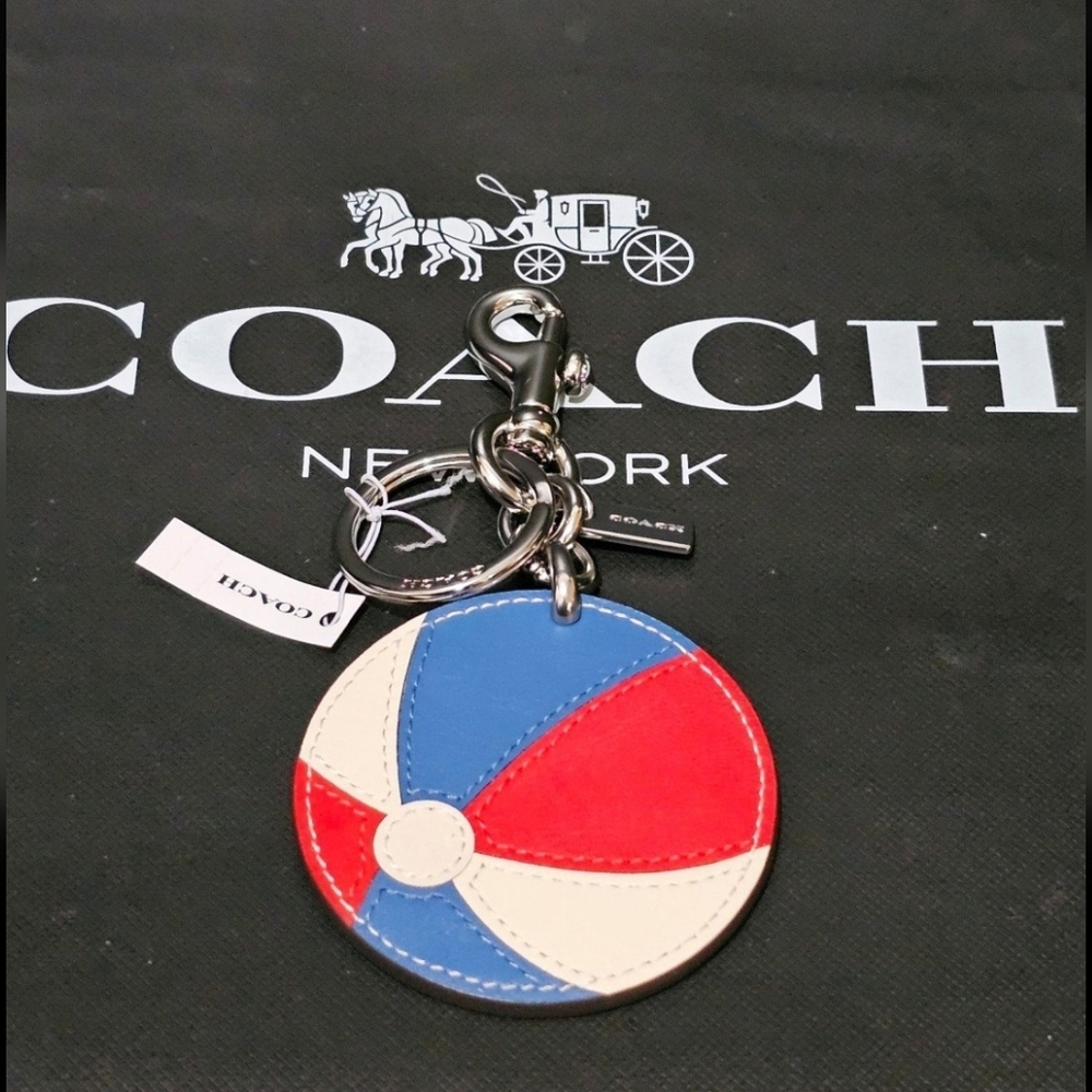 NWT Coach Colorful Beach Ball Bagcharm/ Keychain
